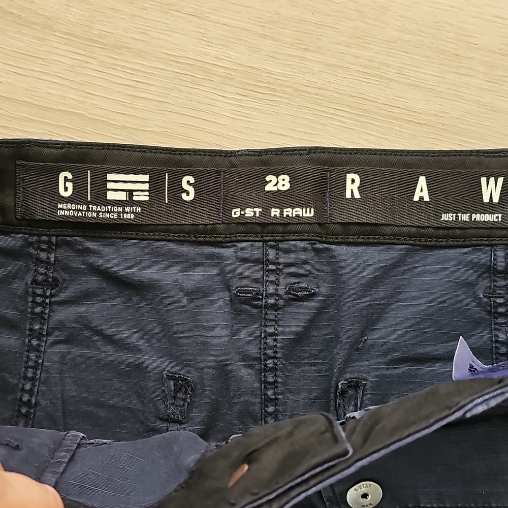G-Star Mini Cargo Skirt Dark Blue Size 28 - Picture 7 of 8